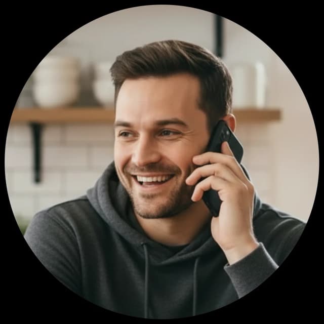 Person on phone call